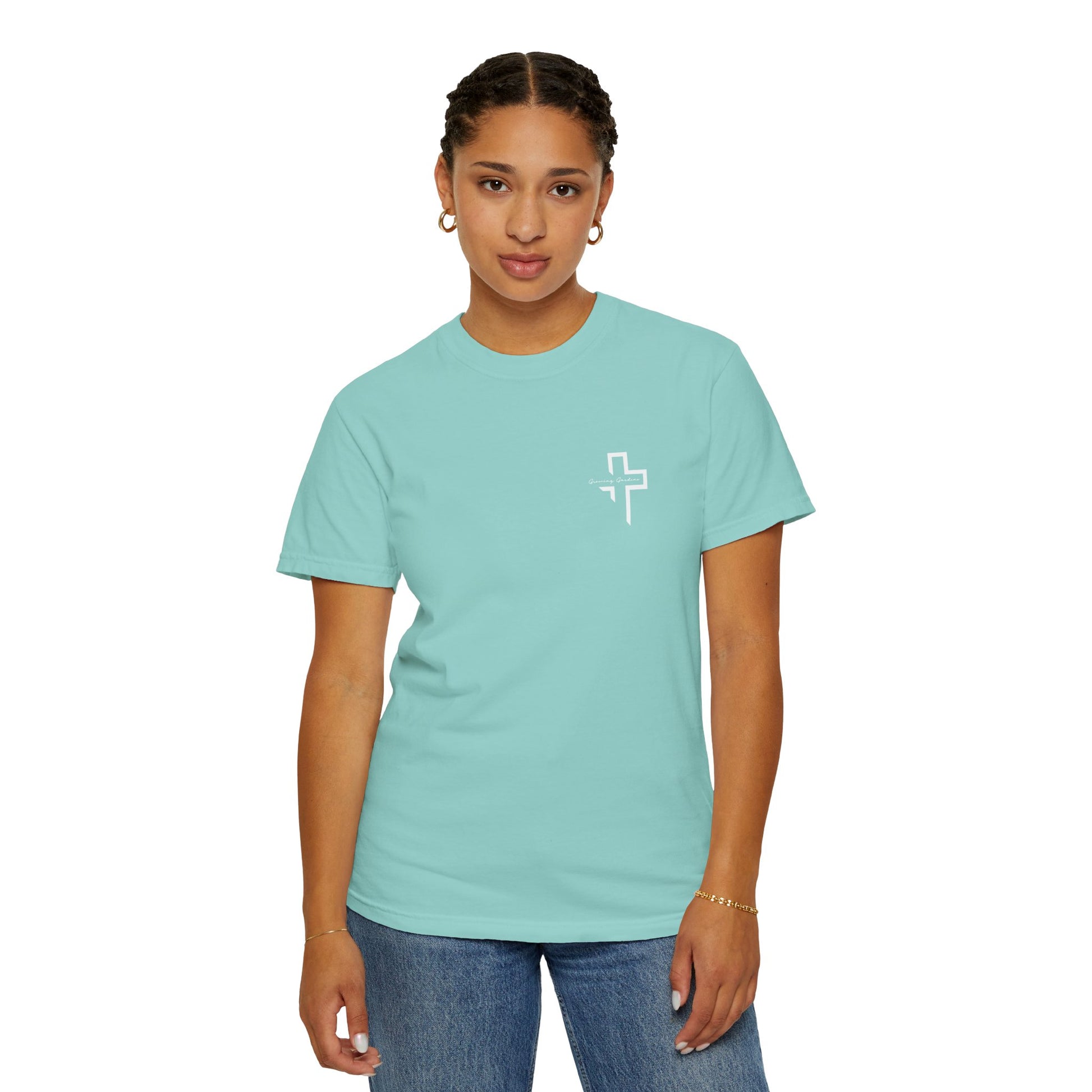 Quarter Chest GG Cross Tee - Chalky Mint