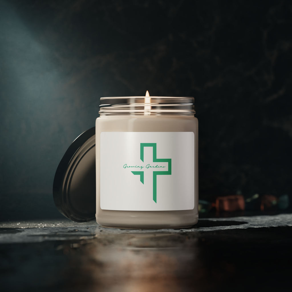 GG Cross Design Candle - Teal