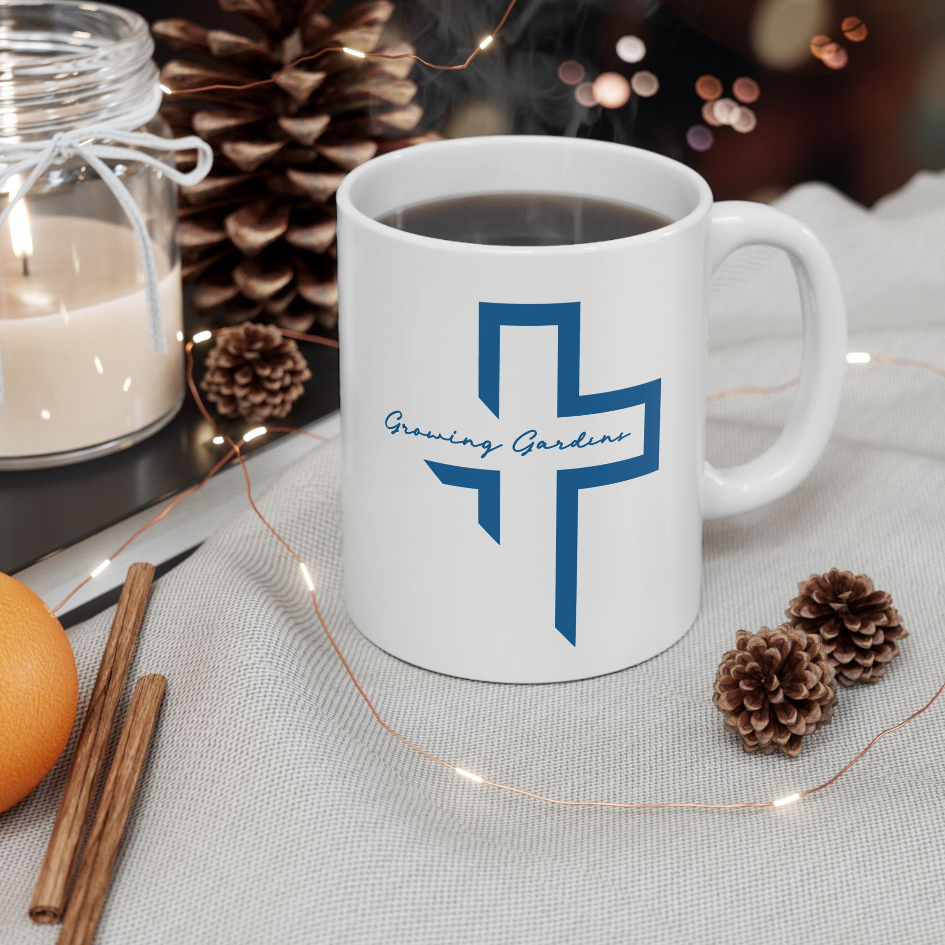 GG Cross Ceramic Mug - Light Blue