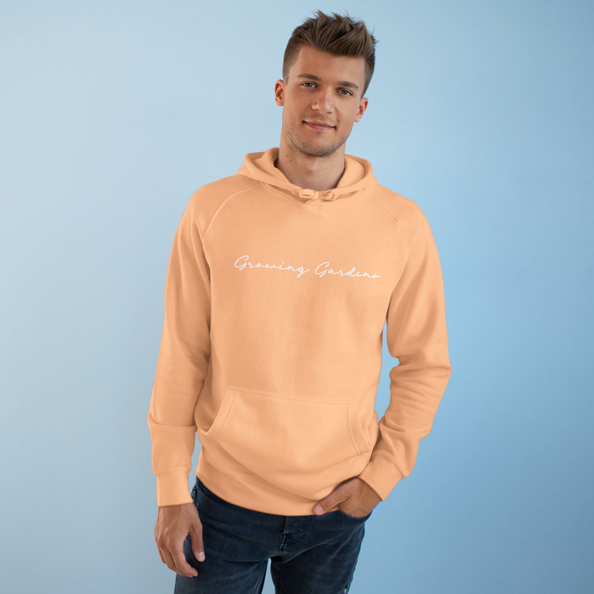 GG Script with LL rear Hoodie – Peach