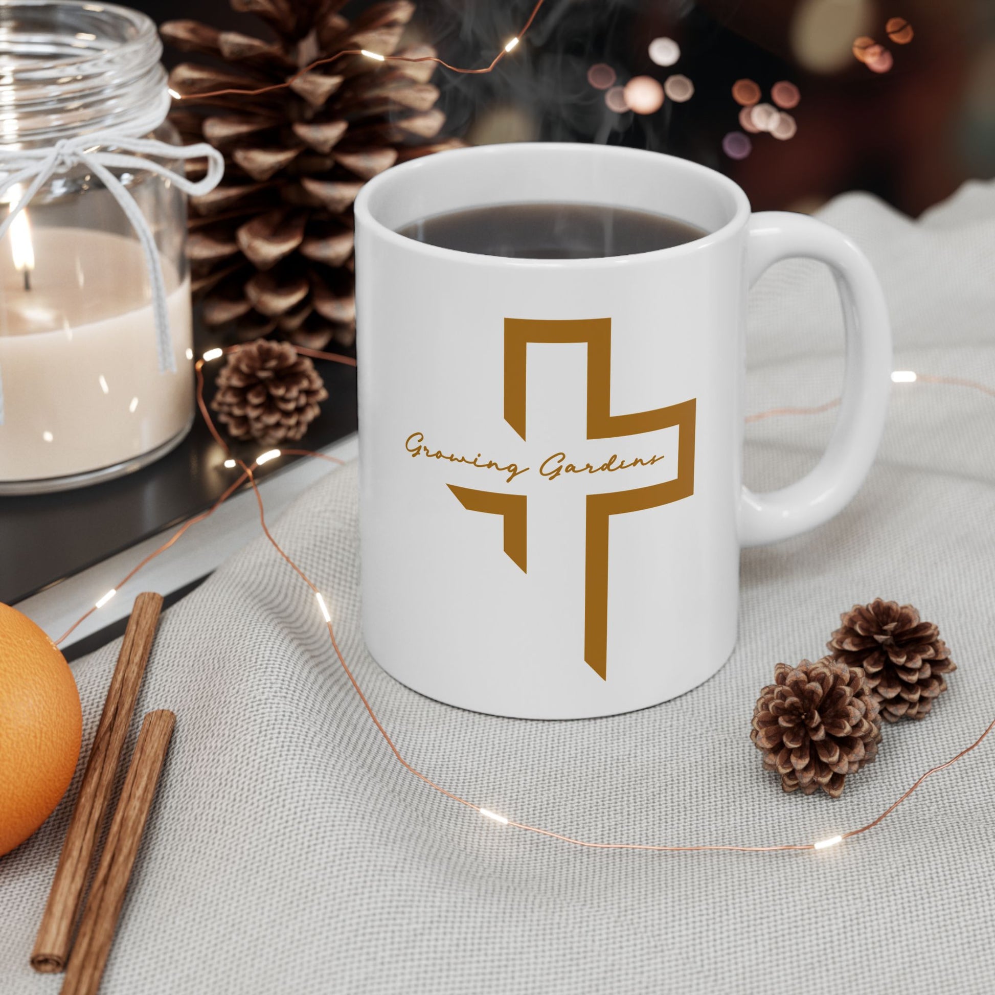 GG Cross Ceramic Mug - Burnt Orange