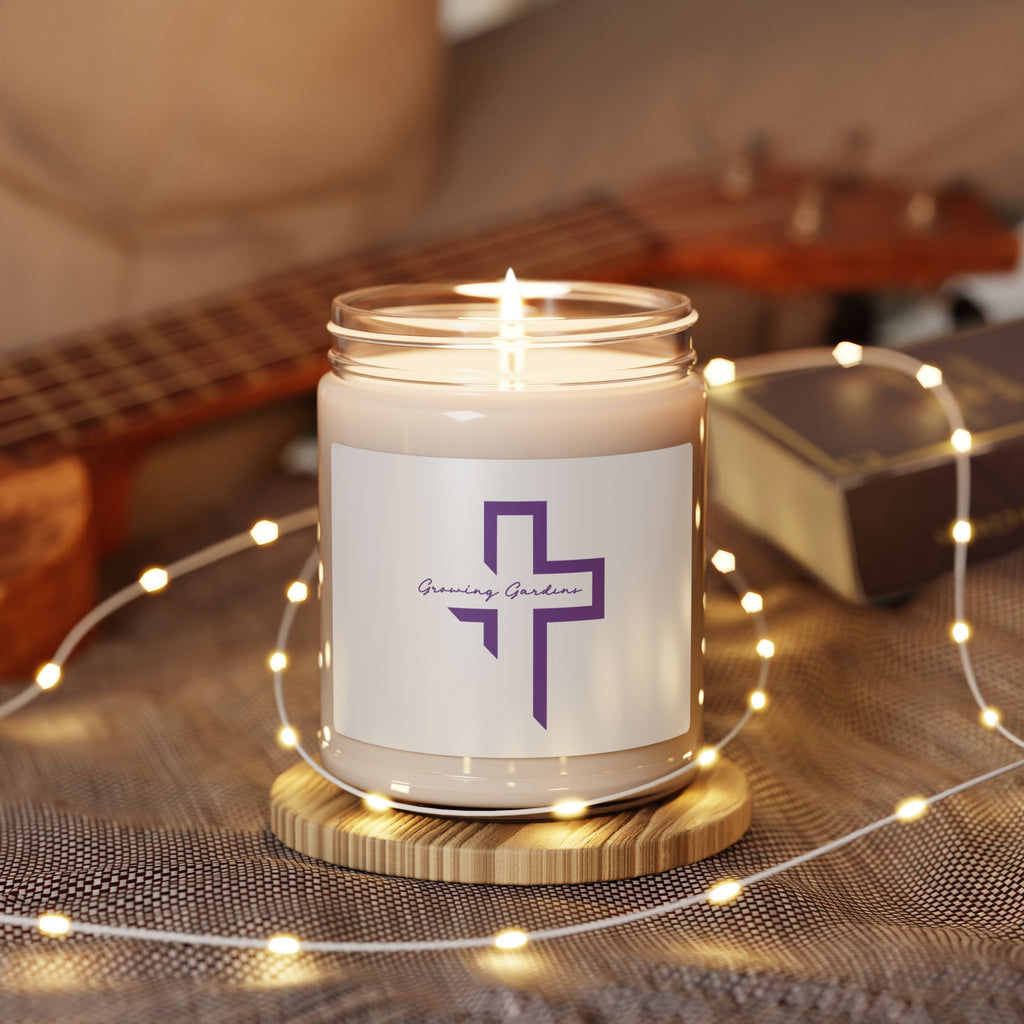 GG Cross Design Candle - Purple
