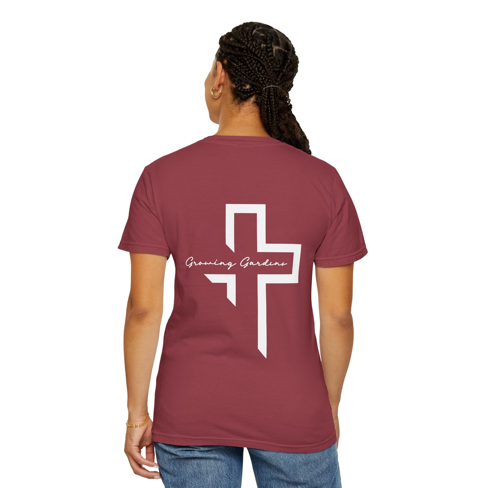 GG Script Tee with Cross  -  Chili