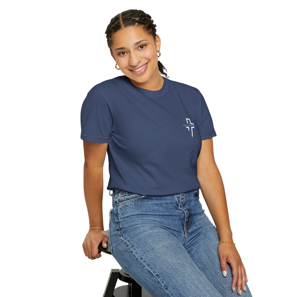 Quarter Chest GG Cross Tee - China Blue