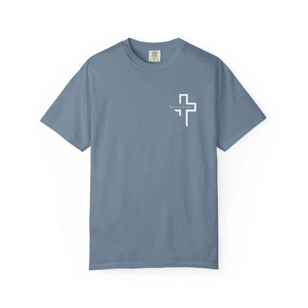 Quarter Chest GG Cross Tee - Ice Blue