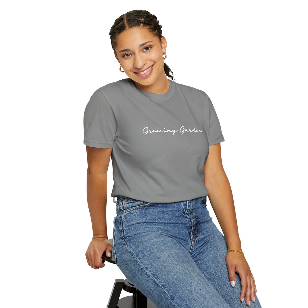 GG Script Tee with LL Design - Granite