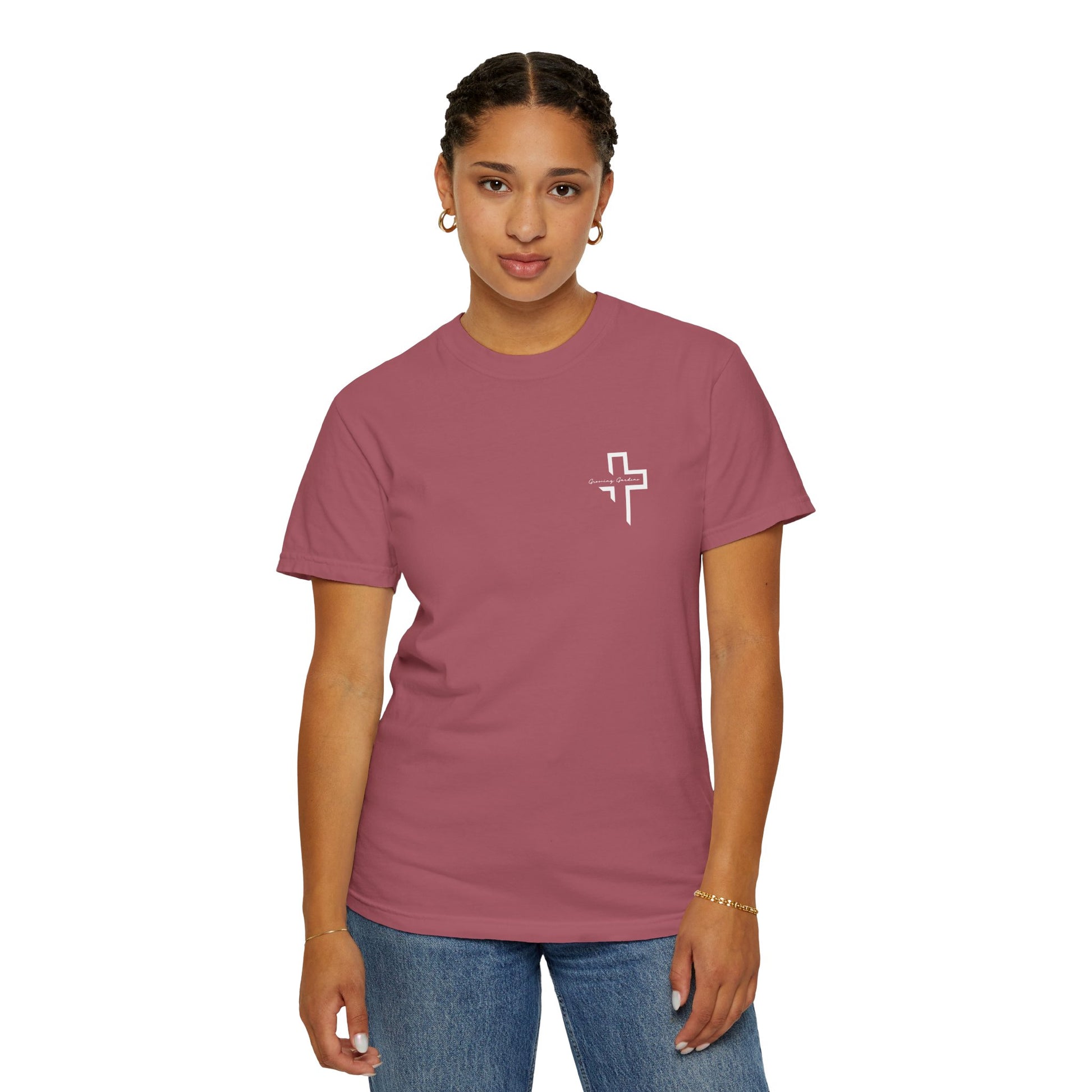 Quarter Chest GG Cross Tee -  Crimson
