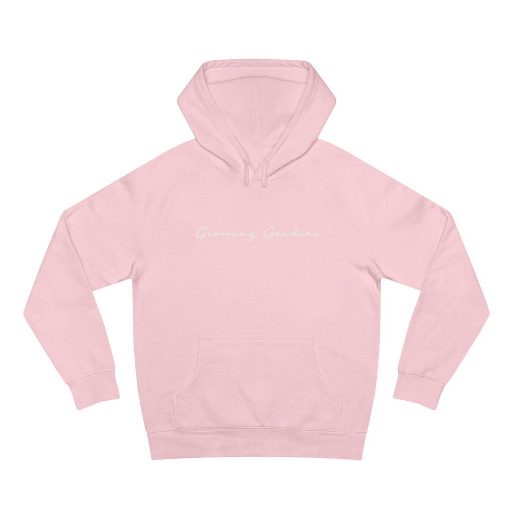GG Script with Cross Hoodie - Pink
