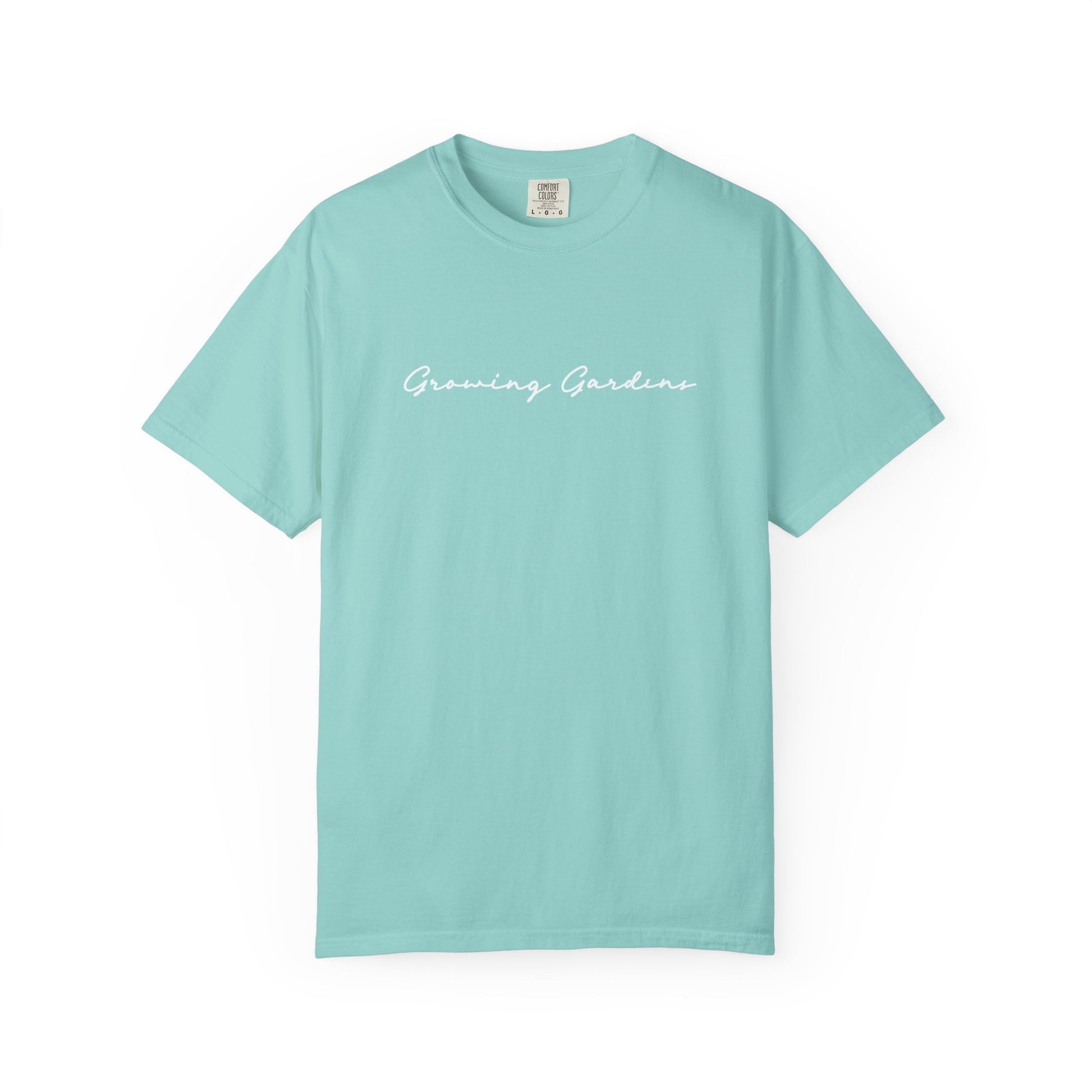 GG Script Tee with Cross - Chalky Mint
