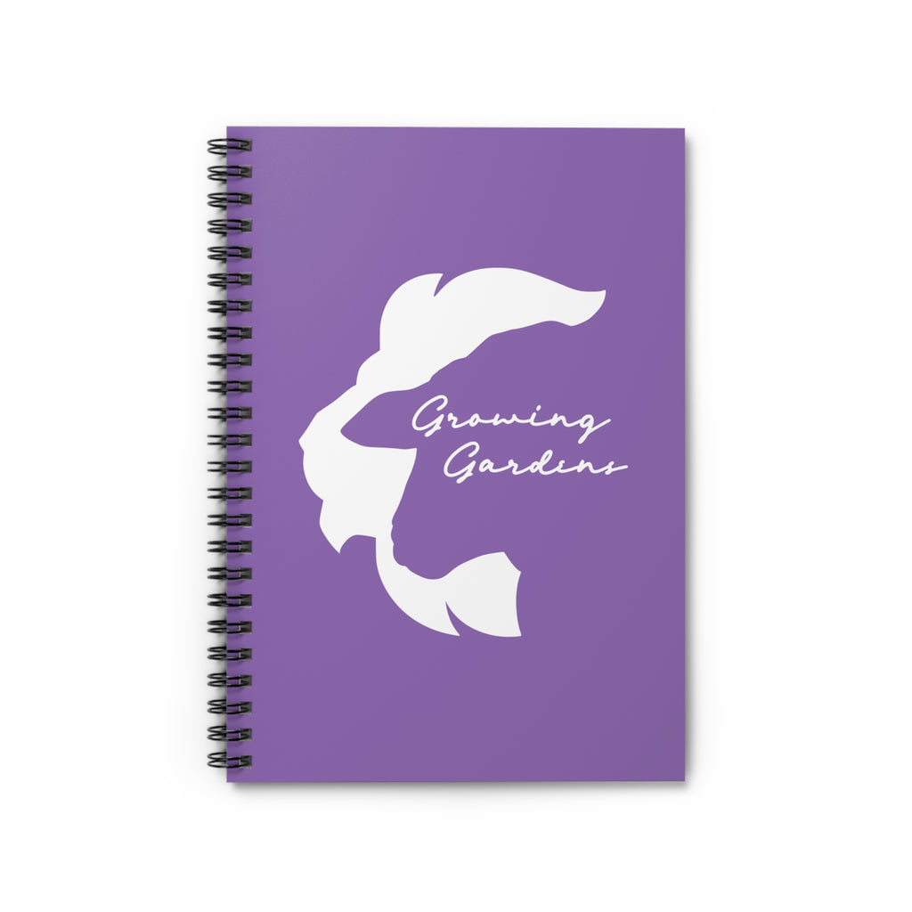LL Design Spiral Notebook – White on Purple