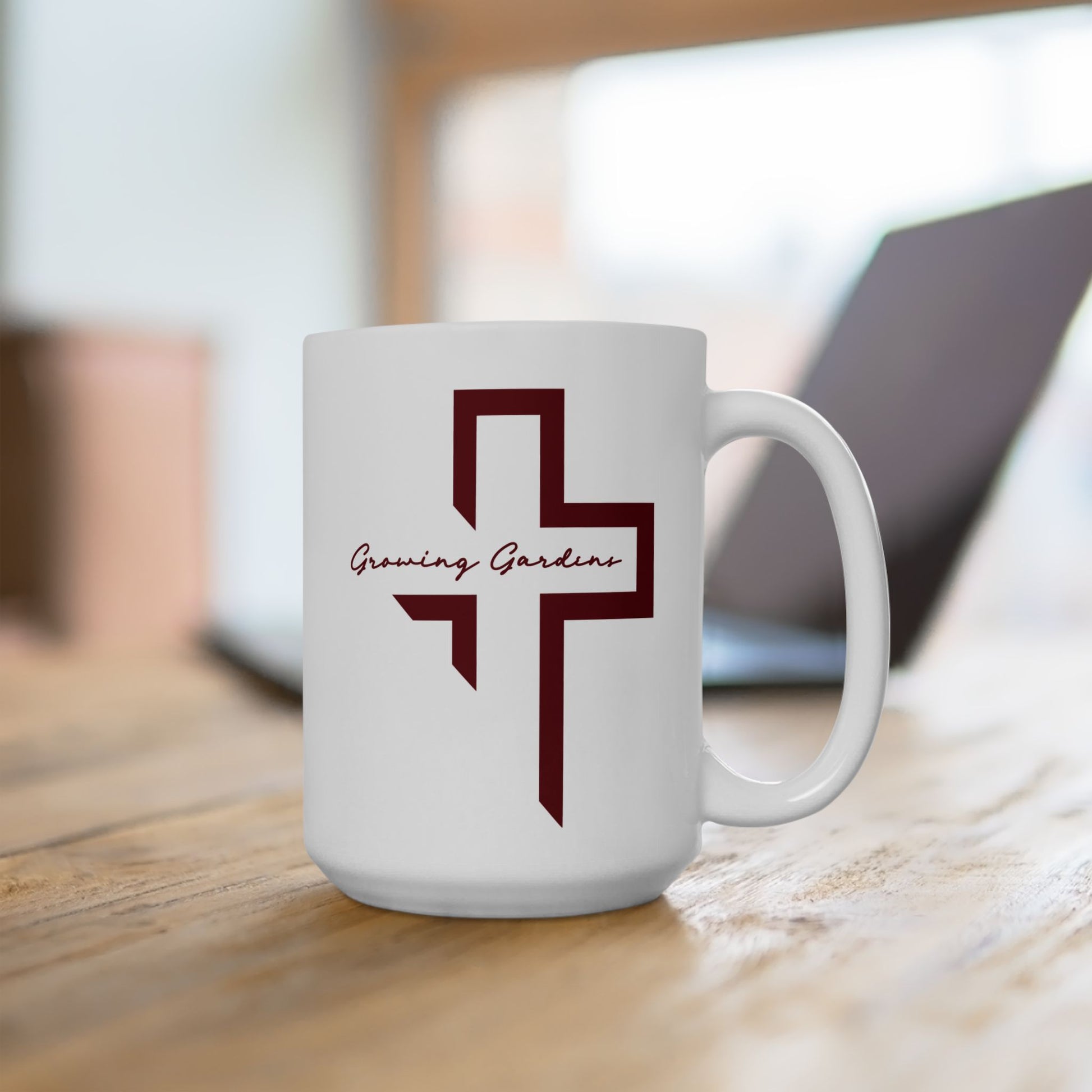 GG Cross Ceramic Mug - Deep Red