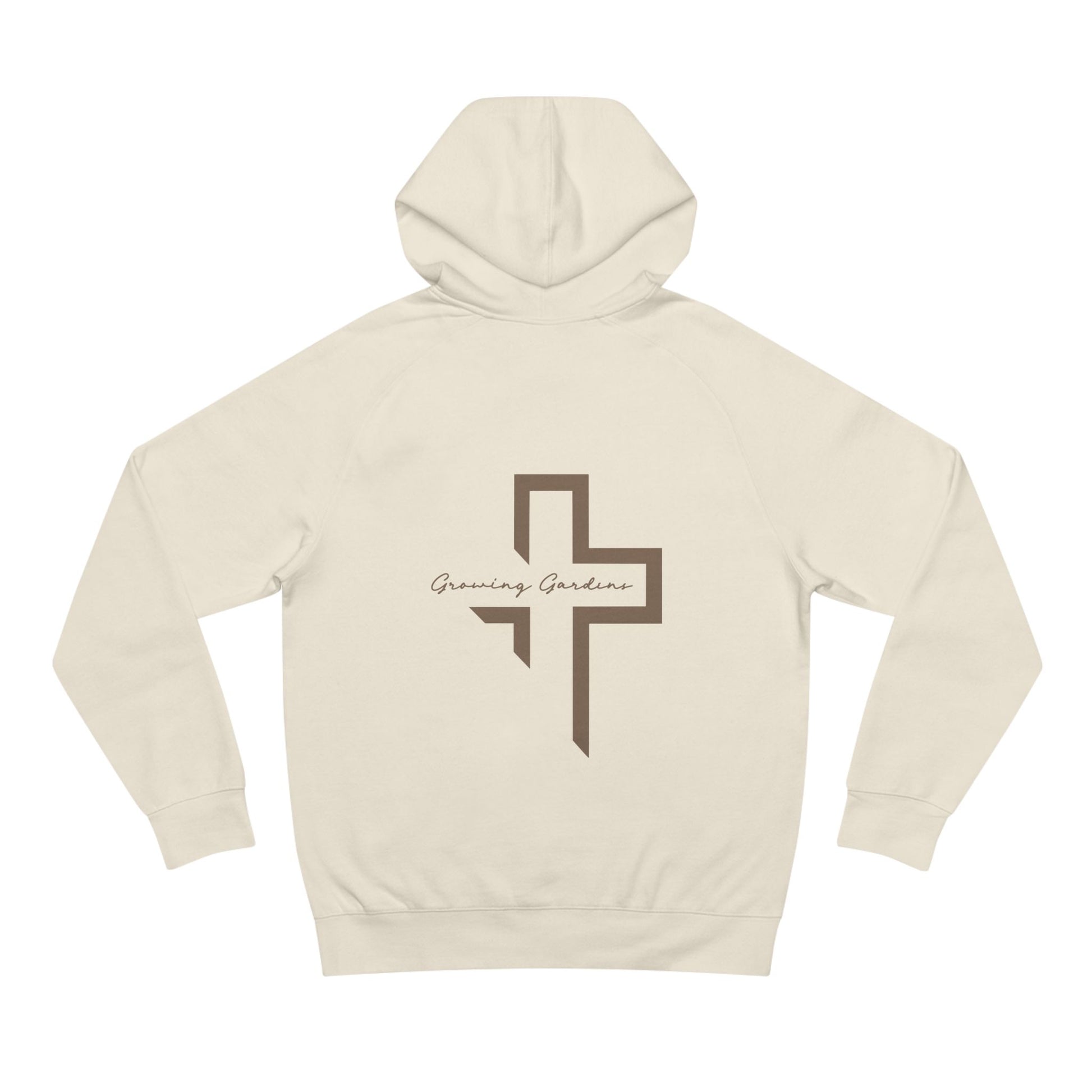 GG Script with Cross Hoodie - Ecru