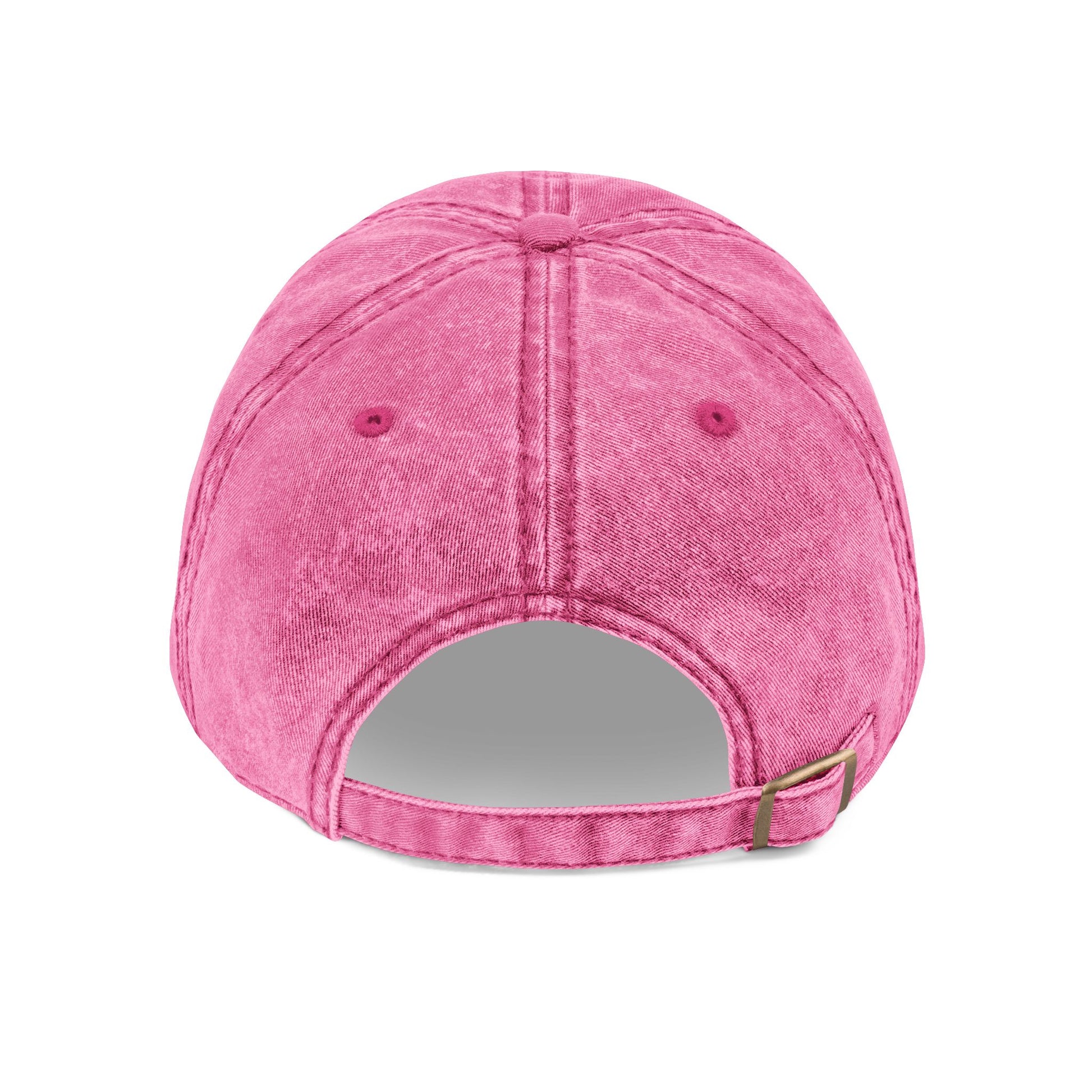GG Script Embroidery Washed Hat, White on Pink
