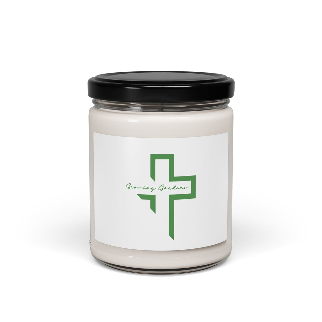 GG Cross Design Candle - Warm Green