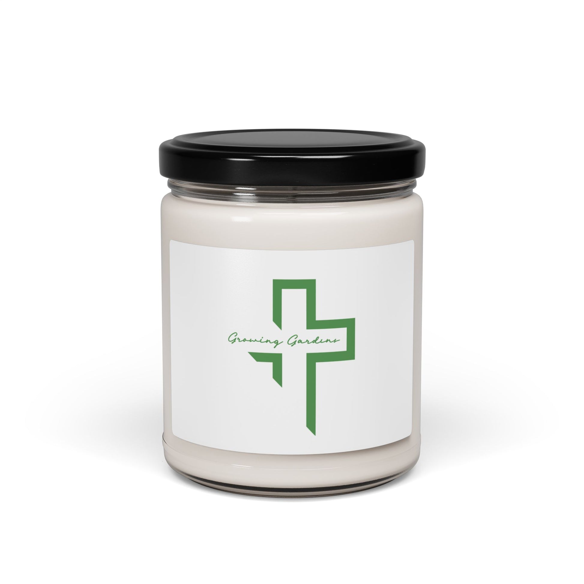 GG Cross Design Candle - Warm Green