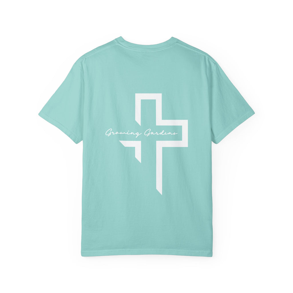GG Script Tee with Cross - Chalky Mint