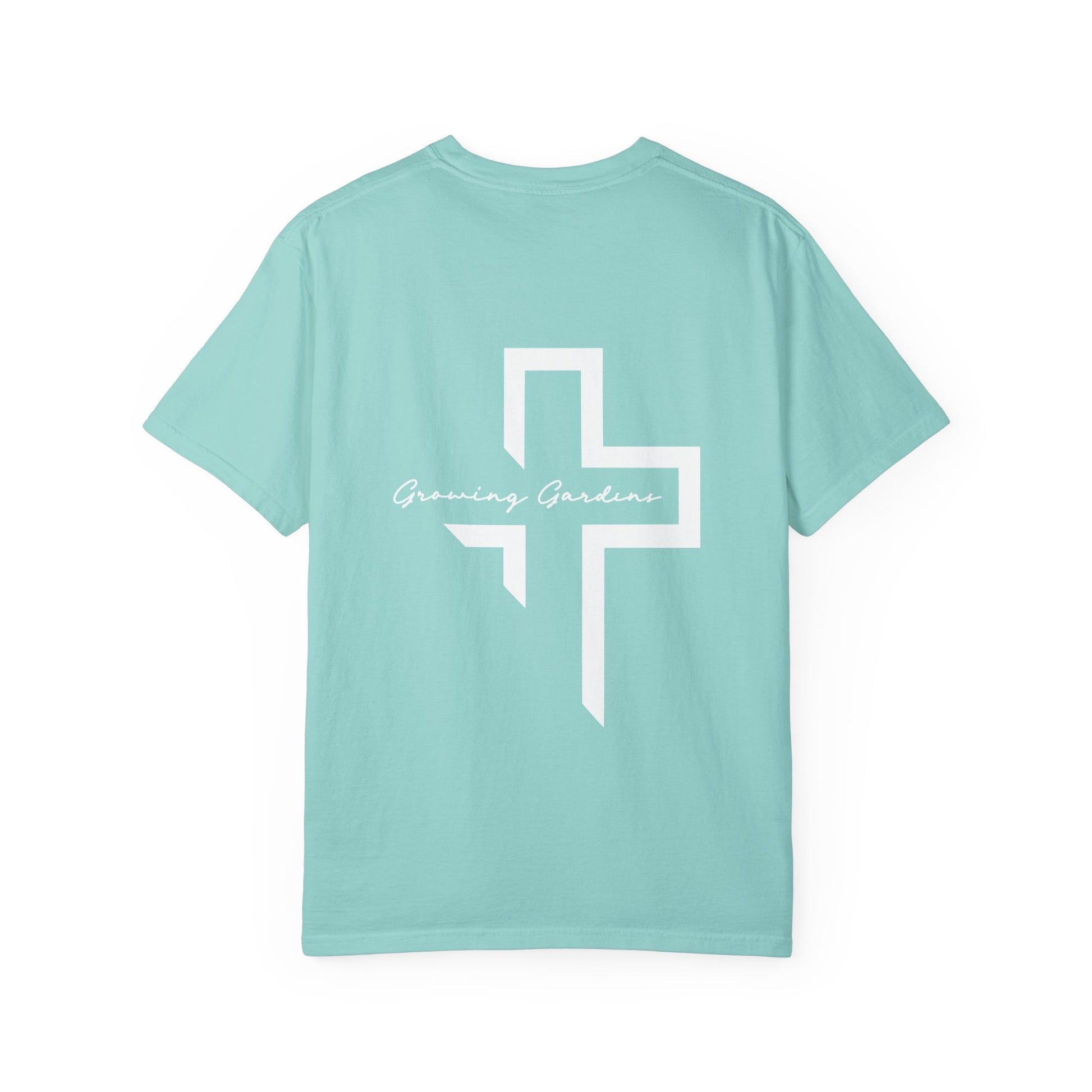 GG Script Tee with Cross - Chalky Mint