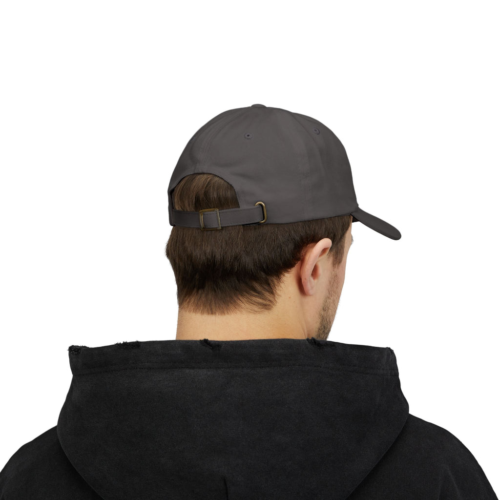 GG Script Classic Dad Cap - White on Dark Grey