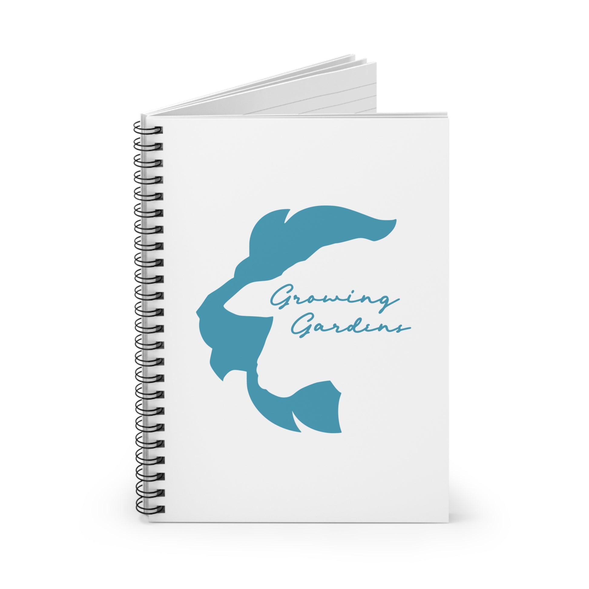 LL Design Spiral Notebook – Teal on White