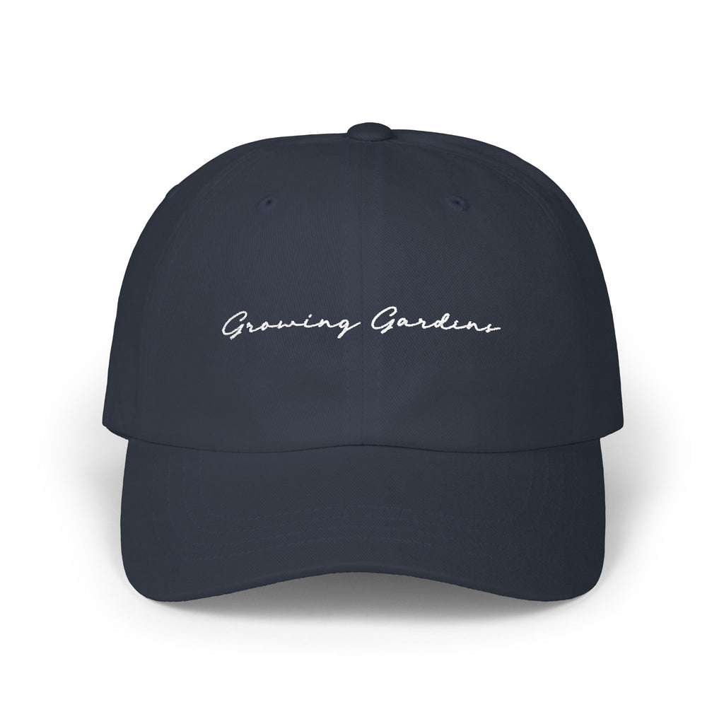 GG Script Classic Dad Cap - White on Navy