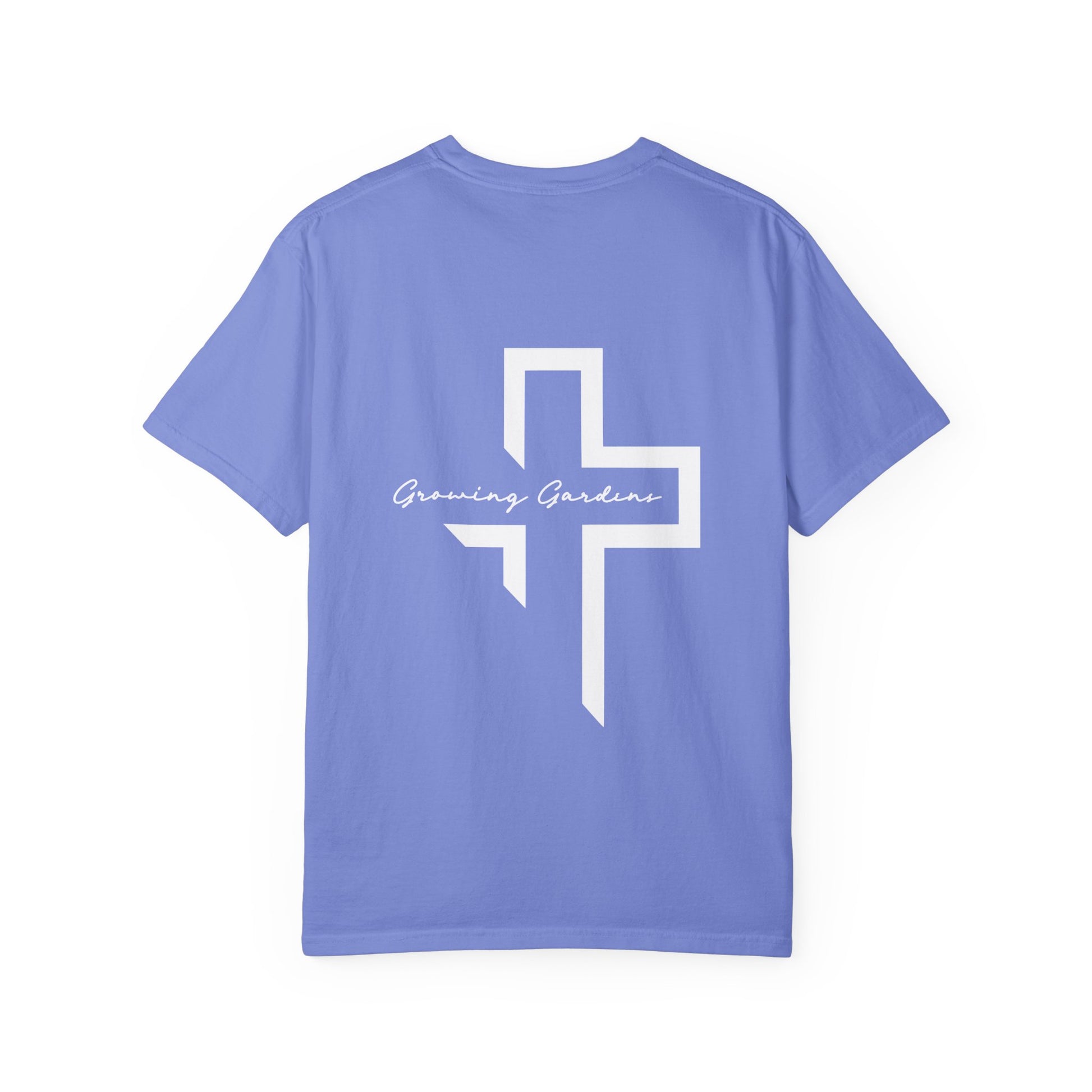 GG Script Tee with Cross - Bay Blue