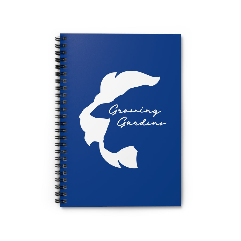 LL Design Spiral Notebook – White on Blue