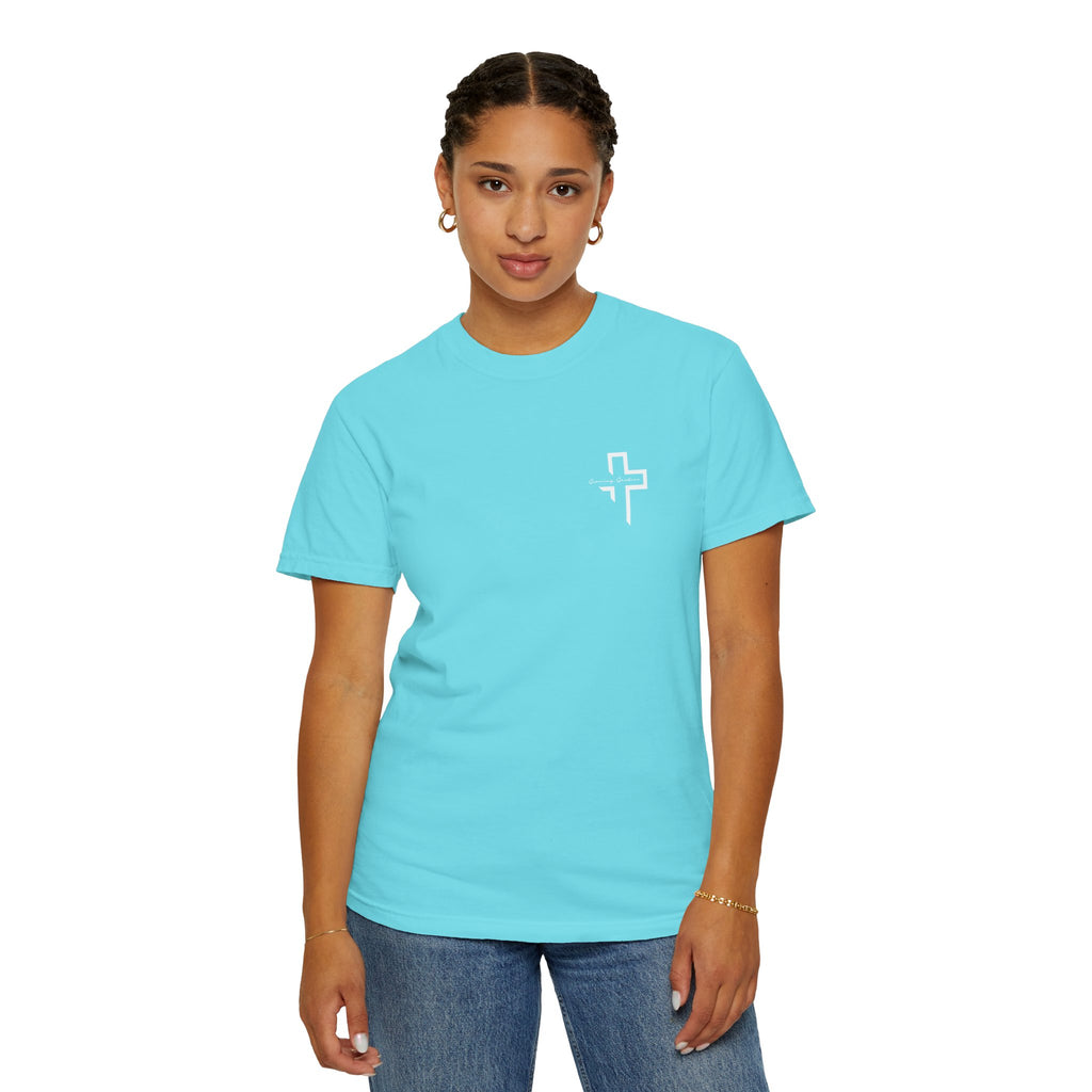 Quarter Chest GG Cross Tee - Lagoon Blue