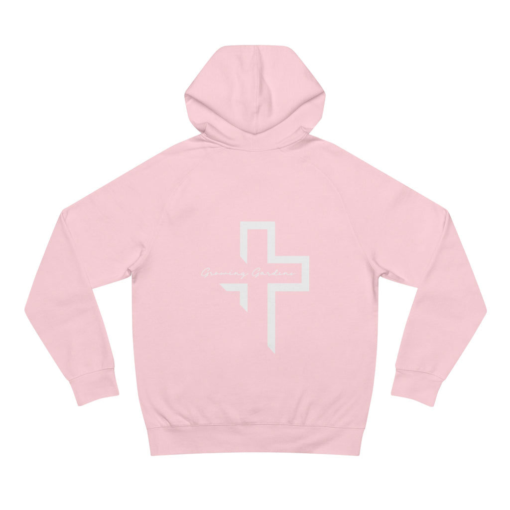 GG Script with Cross Hoodie - Pink