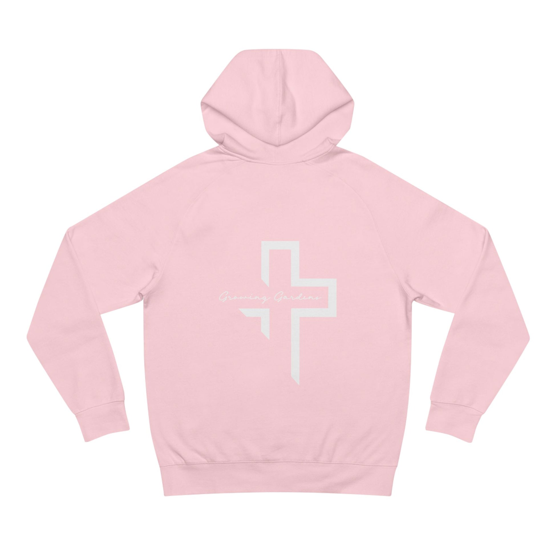 GG Script with Cross Hoodie - Pink