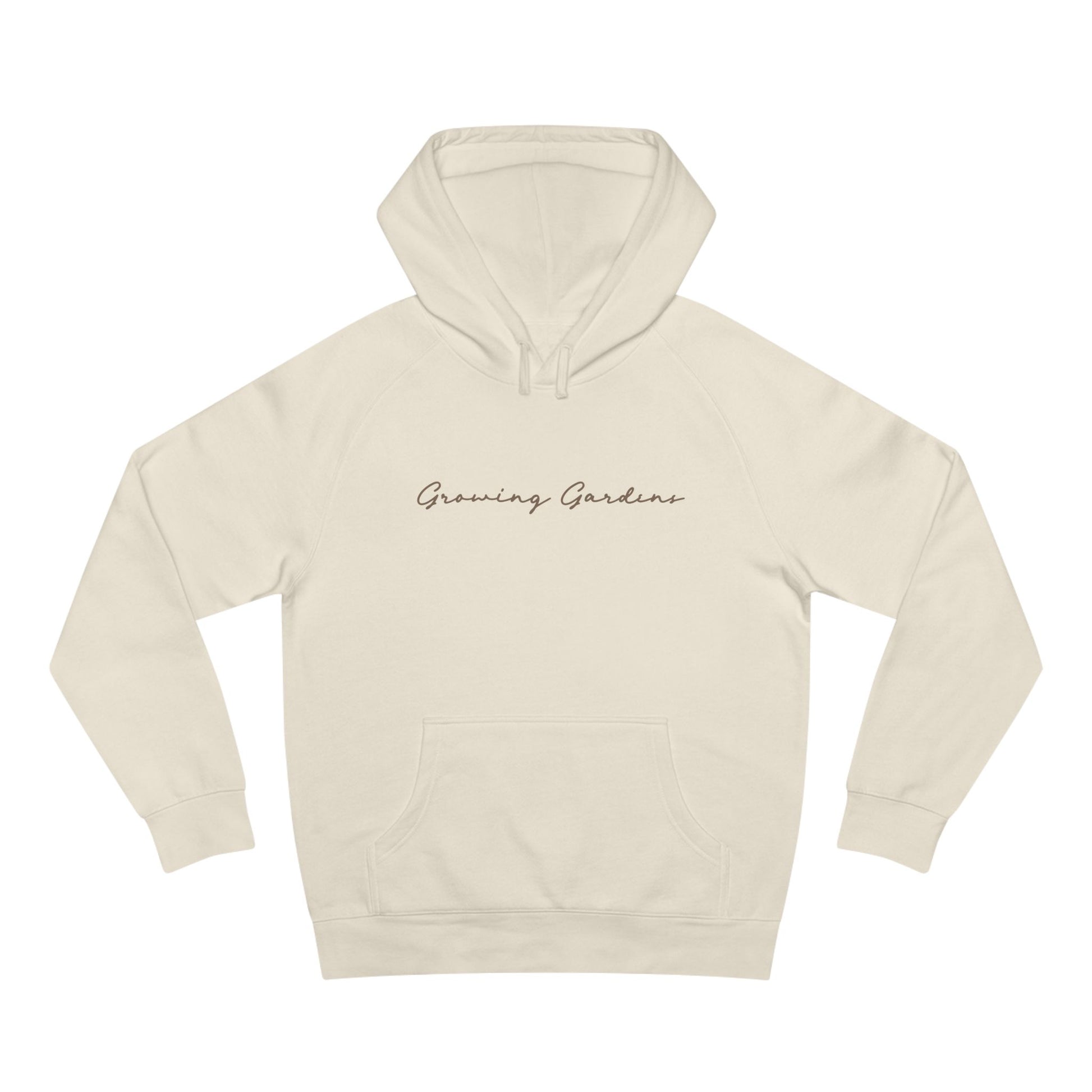 GG Script with Cross Hoodie - Ecru