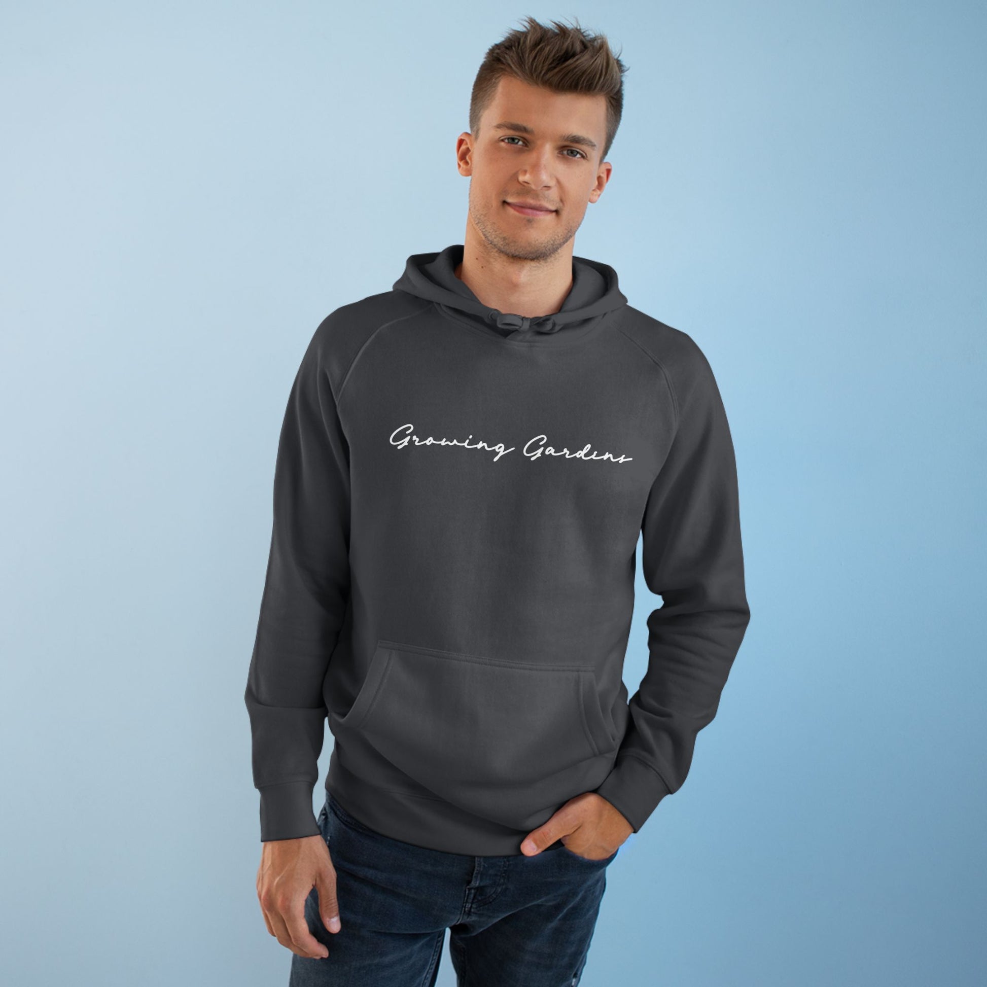 GG Script with Cross Hoodie -  Coal