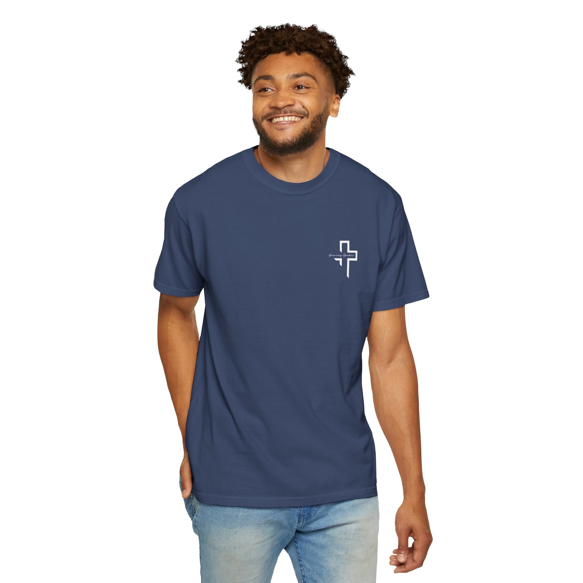 Quarter Chest GG Cross Tee - China Blue