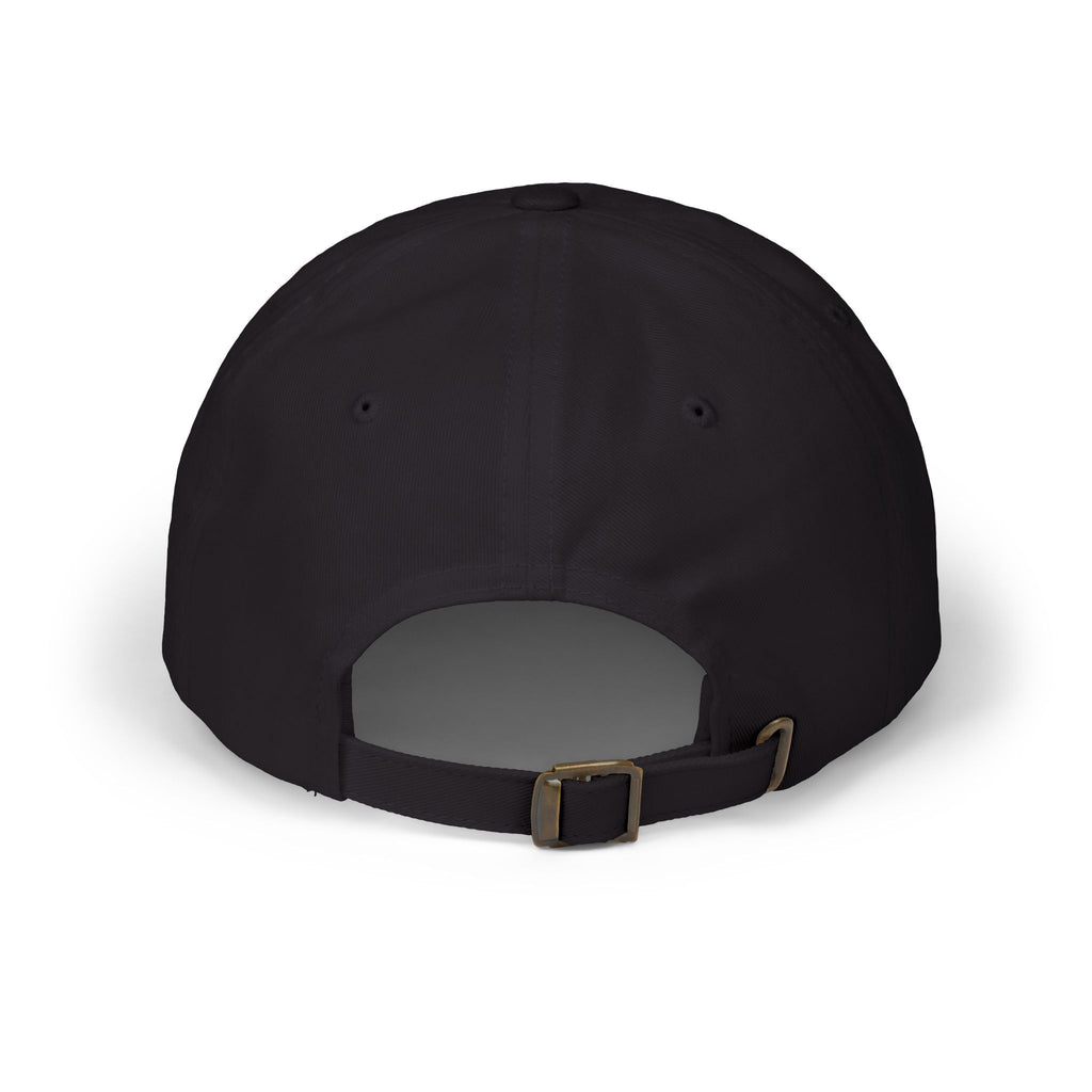 GG Script Classic Dad Cap - White on Black