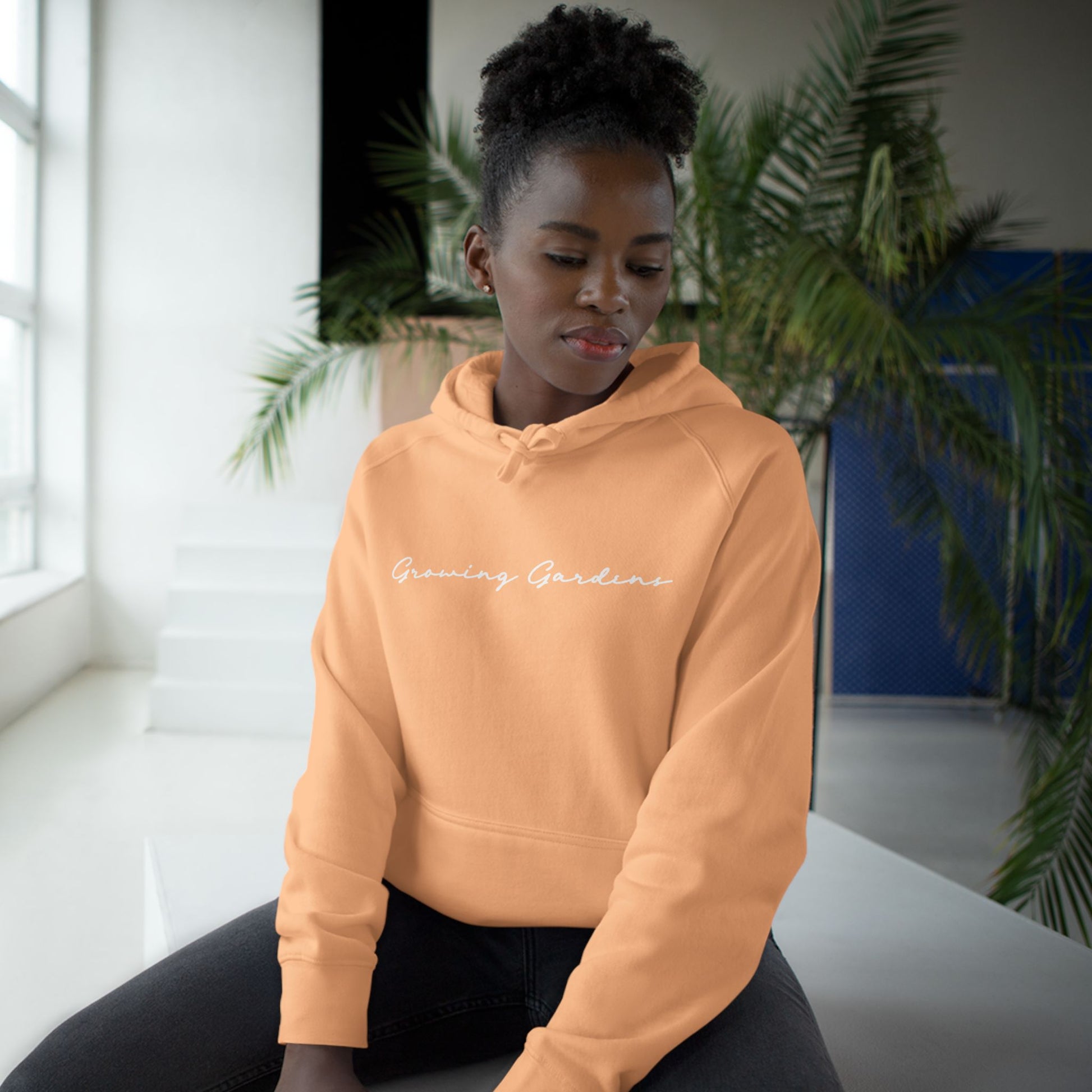 GG Script with LL rear Hoodie – Peach