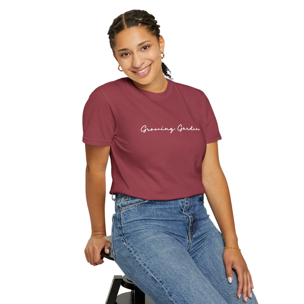 GG Script Tee with Cross  -  Chili