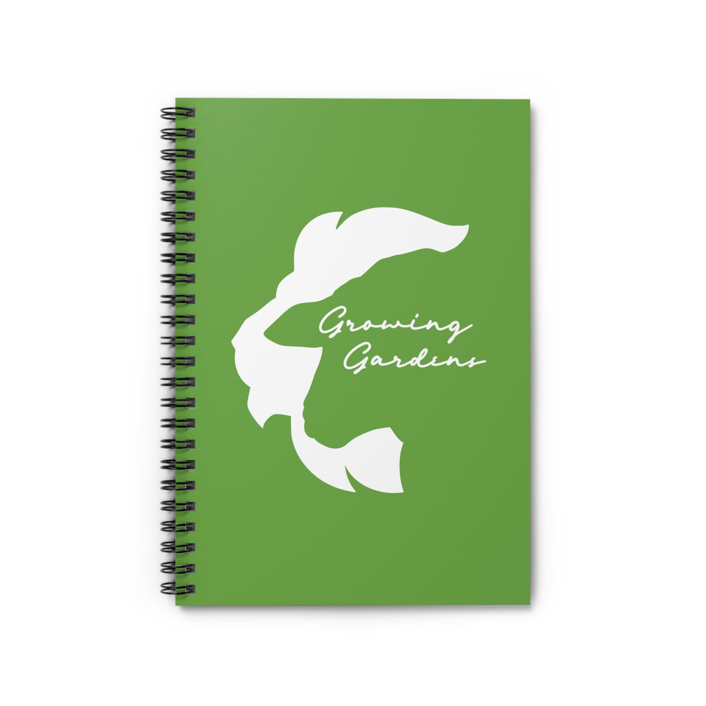 LL Design Spiral Notebook – White on Green