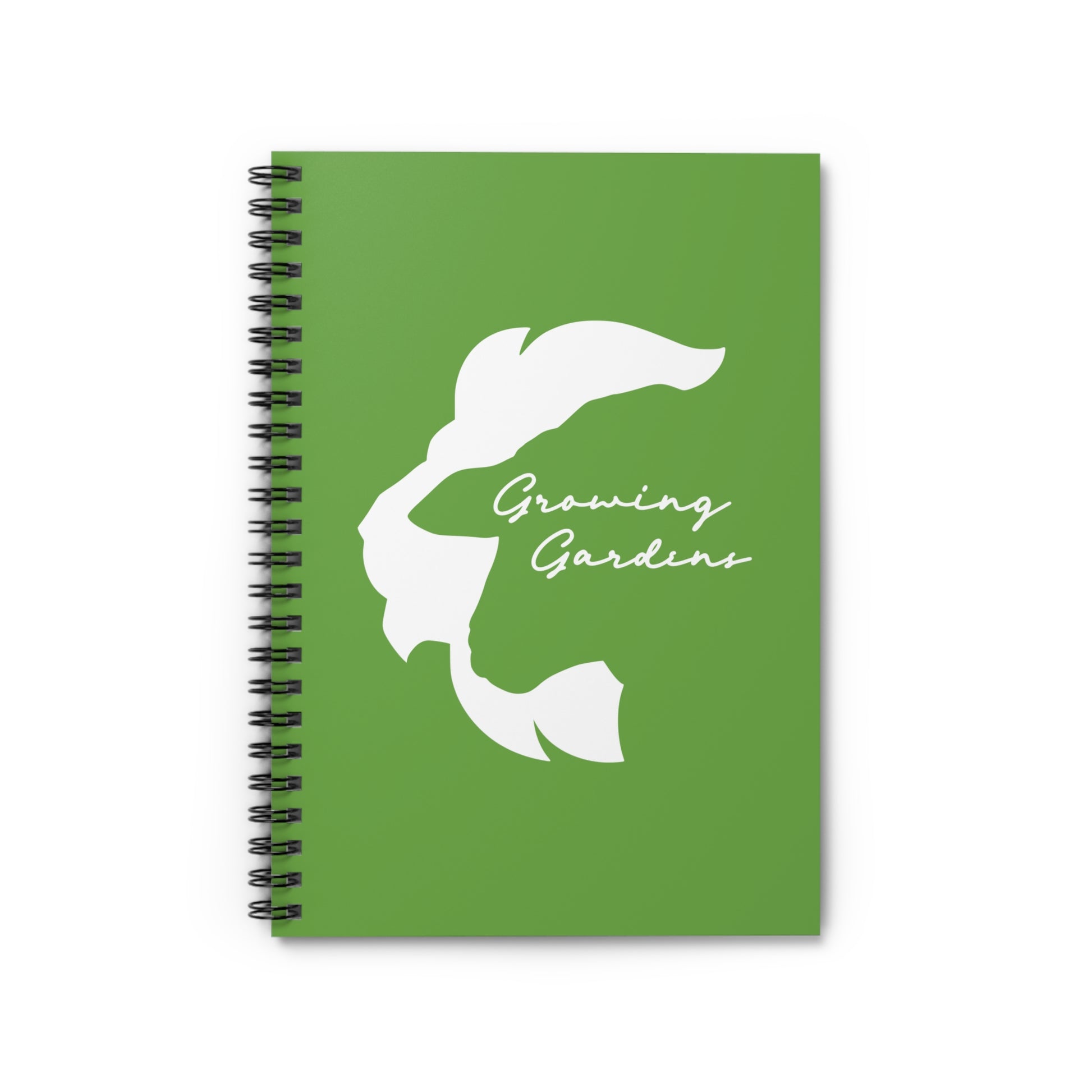 LL Design Spiral Notebook – White on Green