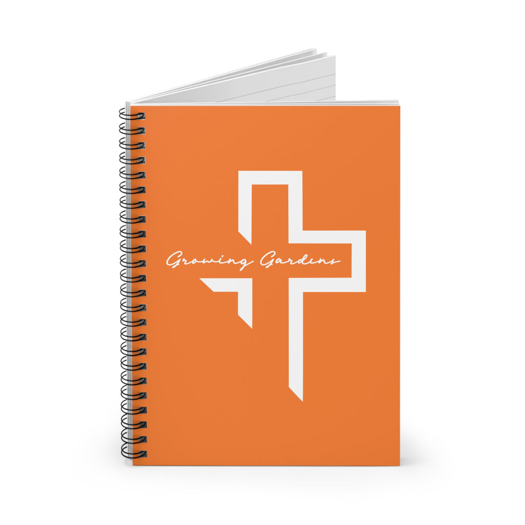 GG Cross Spiral Notebook – White on Orange