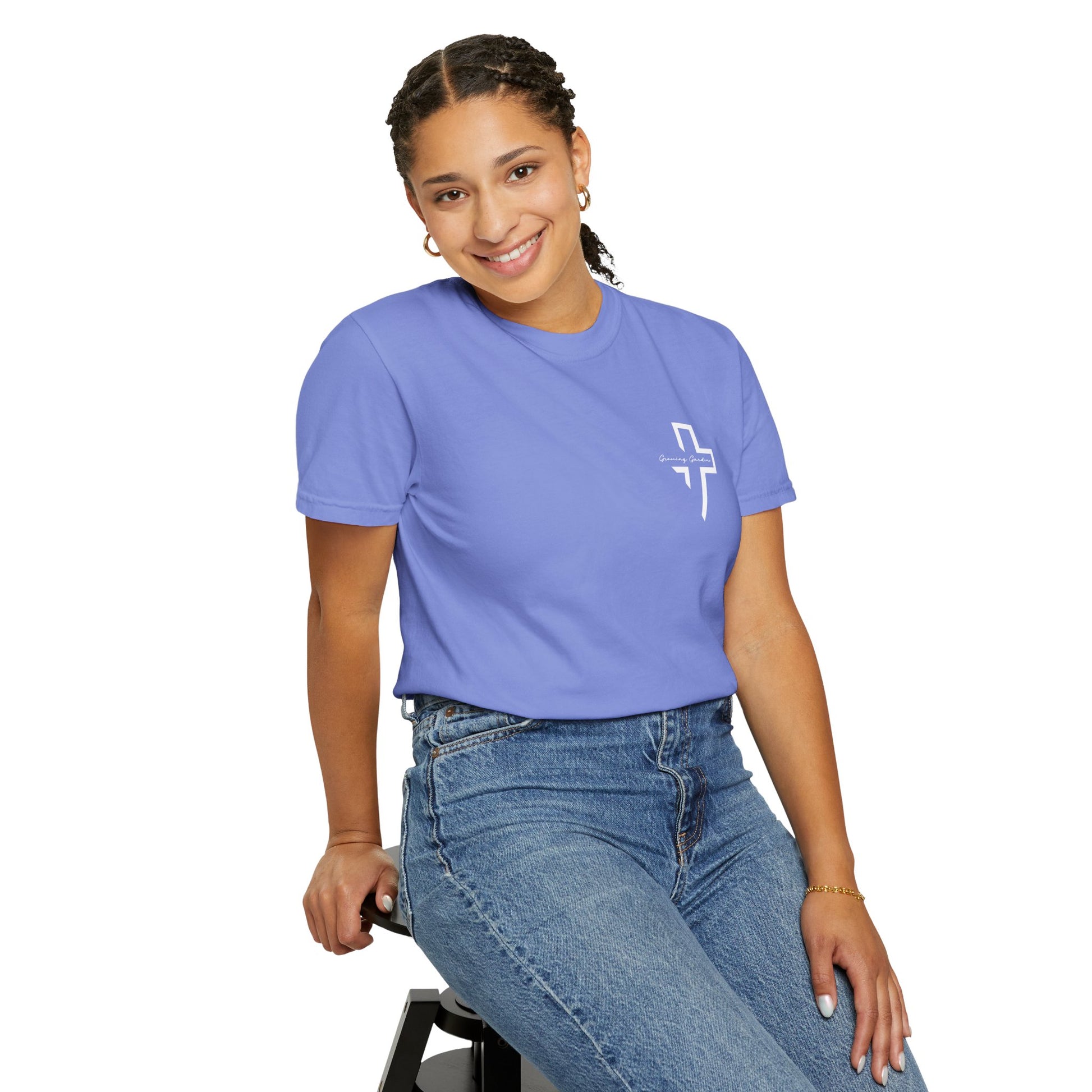 Quarter Chest GG Cross Tee - Bay Blue