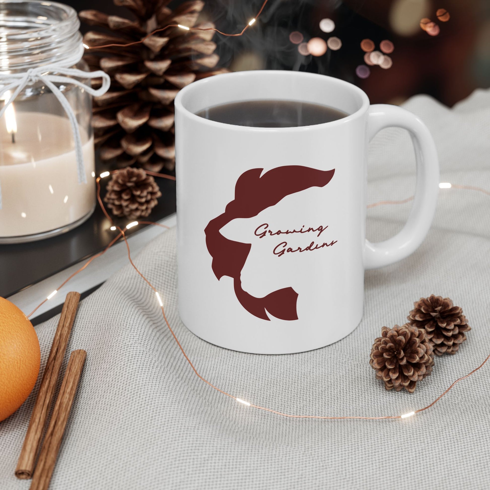 LL Design Ceramic Mug - Deep Red