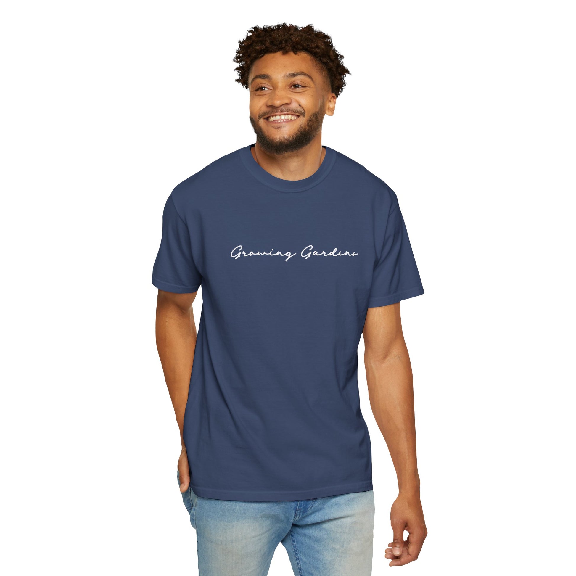 GG Script Tee with LL Design - China Blue